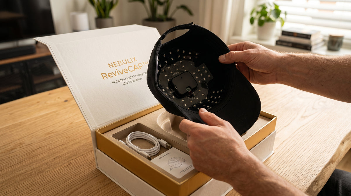 NEBULIX ReviveCAP™ — Red Light Therapy Cap for Hair & Scalp | Hands-Free | For Men & Women